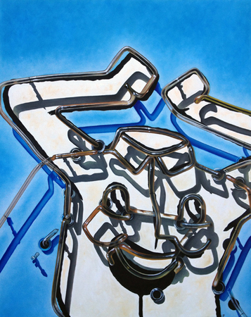 Steve Holt!  -  24"x36"  -  oil on canvas : Neon Signage : JELAINE FAUNCE: Contemporary Realism Paintings & Art Tutorials