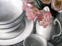 Color Therapy: Pink & White  -  24"x18"  -  oil on canvas