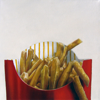 Skinny Fries  -  8"x8"  -  oil on canvas