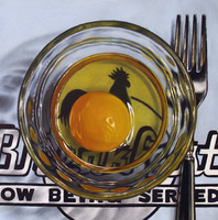 Now Being Served  -  6"x6"  -  oil on hardboard panel