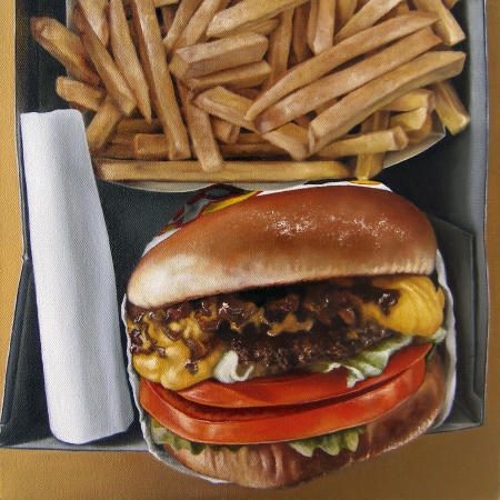 ANIMAL STYLE - 12"x12" - OIL ON CANVAS - PRIVATE COLLECTION