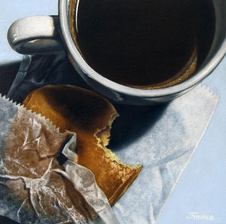 PLAIN GLAZED - 6"x6" - OIL ON CANVAS - PRIVATE COLLECTION